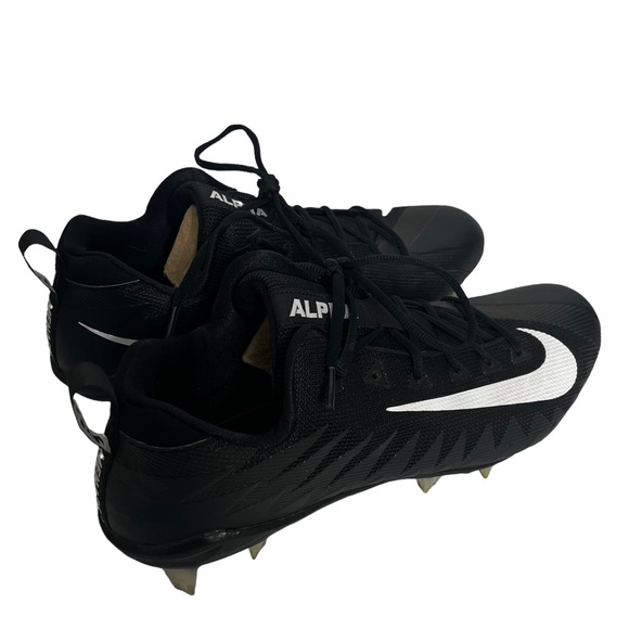 NWT MENS NIKE Alpha Menace Pro Low TD Black & White Football Cleats Size 15 - Picture 5 of 12